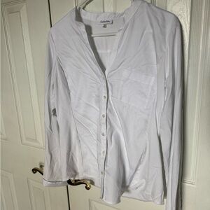 Calvin Klein Women's Crisp White Button-Down Shirt